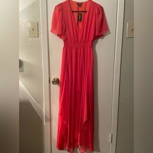 Express coral maxi dress brand new with tags  xs